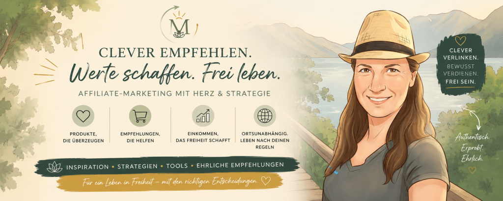 Home site Cover Marika Affiliate mit Comicdarstellung